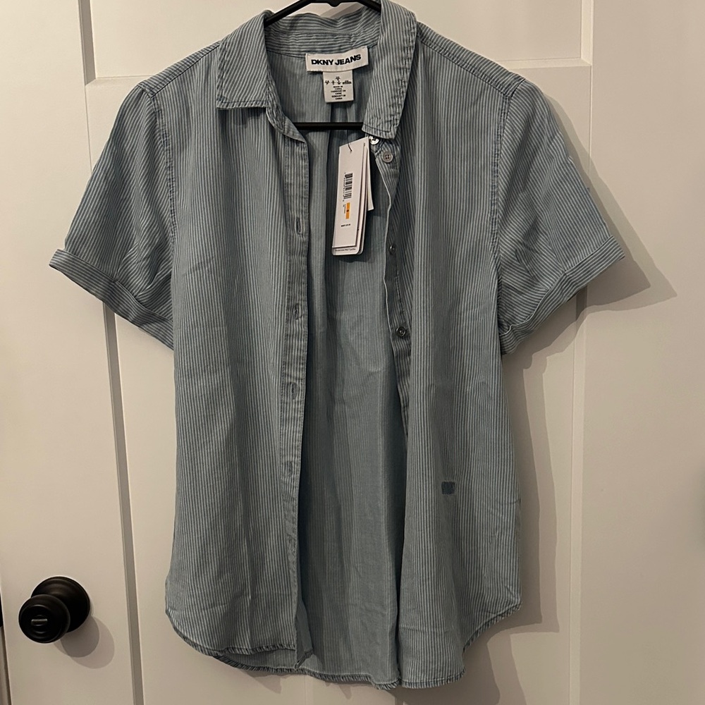DKNY Blue Pinstripe Shirt